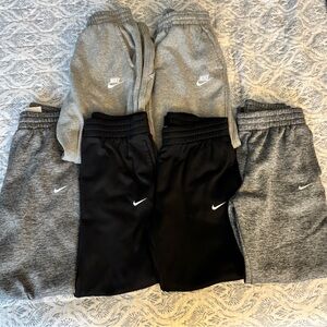 Nike Kids' Large Gray and Black Sweatpants Lot